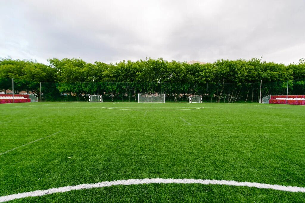 футбольная площадка. открытое футбольное поле. спортивное поле. стадион красная пресня москва. футбольное поле на гизельском шоссе.
