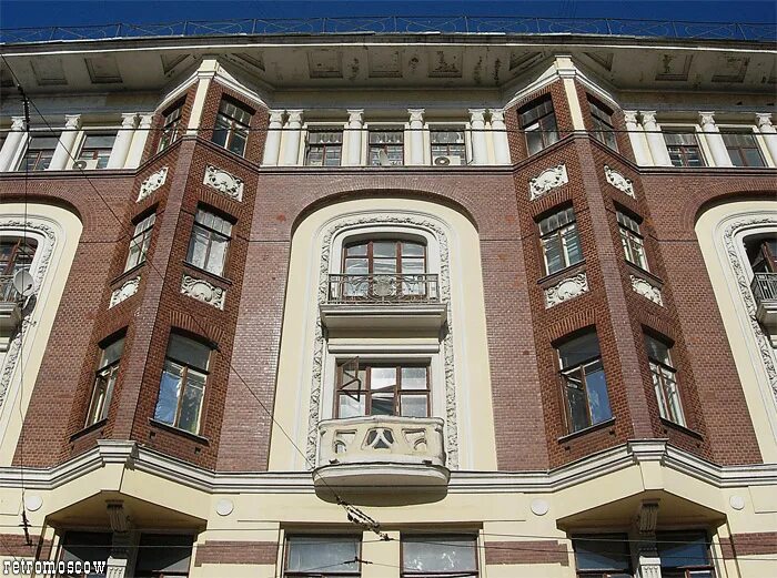 московские фасады. кекушев остоженка. особняк листа в глазовском переулке. московские фасады. архитектор лев кекушев.