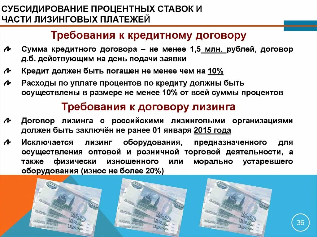 5 договор в рублях. Требования к кредитному договору. Кредитные требования. Субсидирование процентов. Субсидирование ставки.