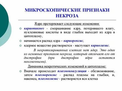 Некроз симптомы