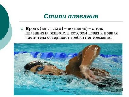 Основные плавания