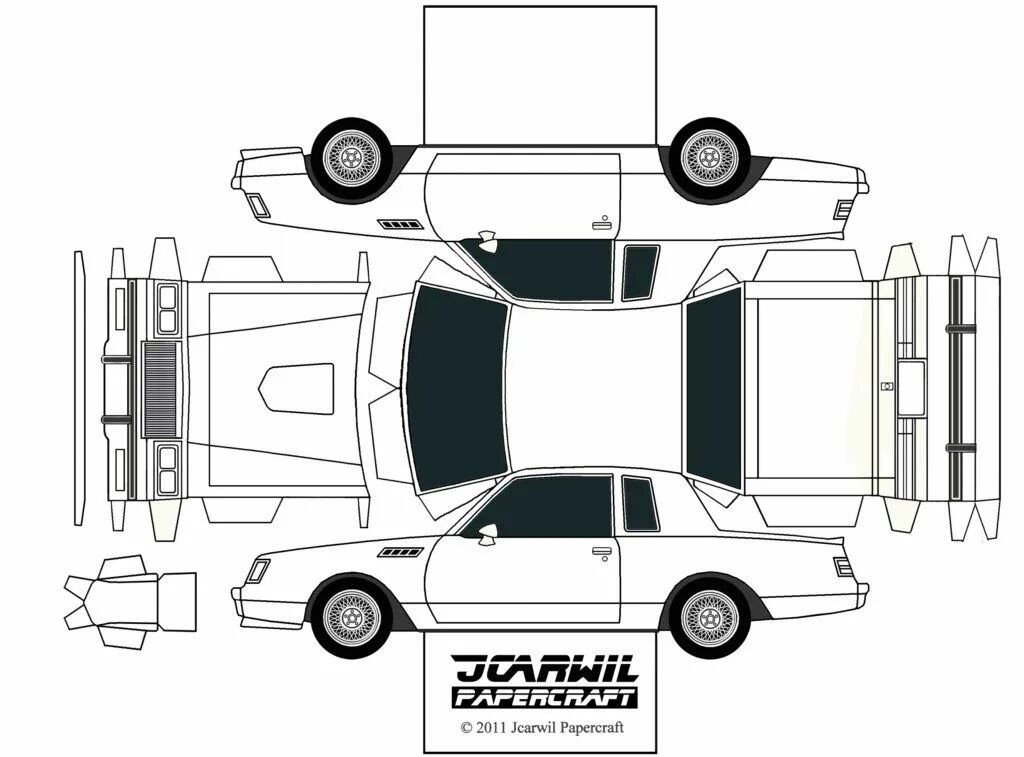 Шаблон для склеивания машин. JCARWIL Papercraft Chevrolet Impala. Chevrolet Impala 1984 JCARWIL Papercraft. JCARWIL Papercraft 2011 Buick. Buick GNX чертеж.