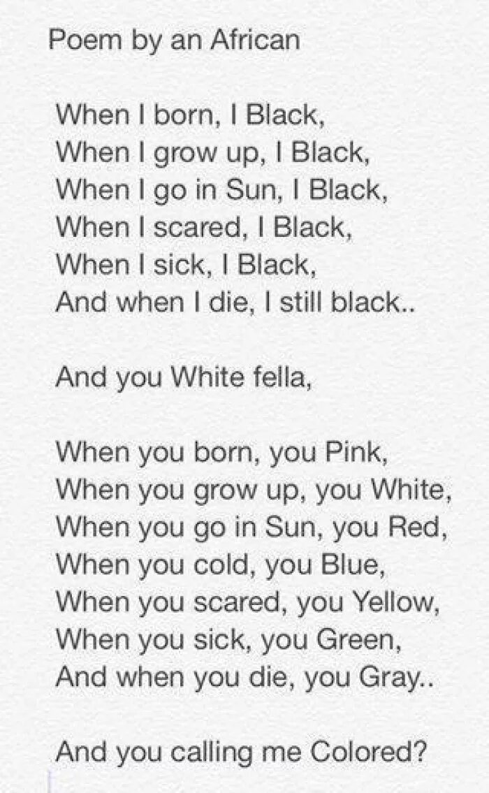 Since i was born. When i was born. when i born i black poem. colour poem. poem about africa.