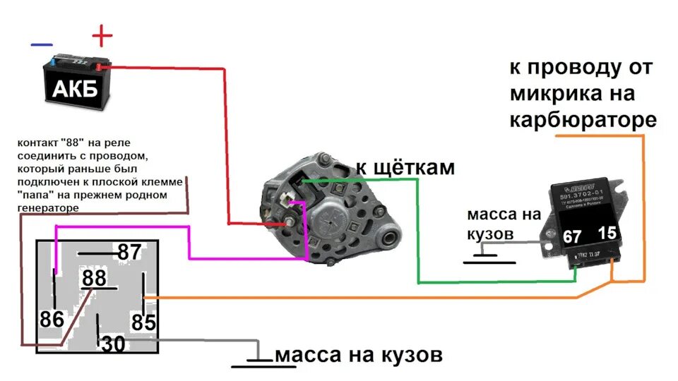 Подключение генератора ваз 2105 (2024)