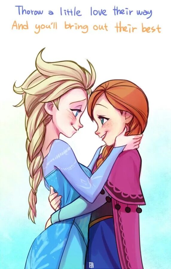 Elsa x Anna. Elsanna Yuri.