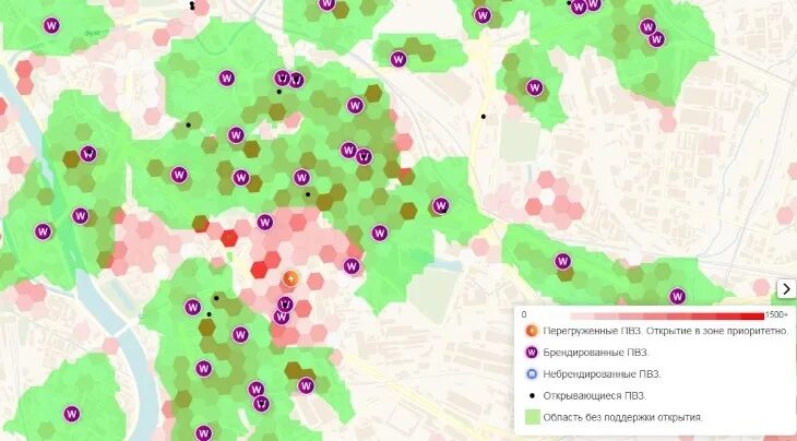 Карта открытия пвз. Карта открытия пвз