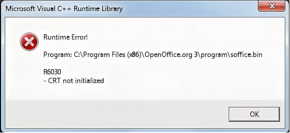 Microsoft visual c runtime ошибка