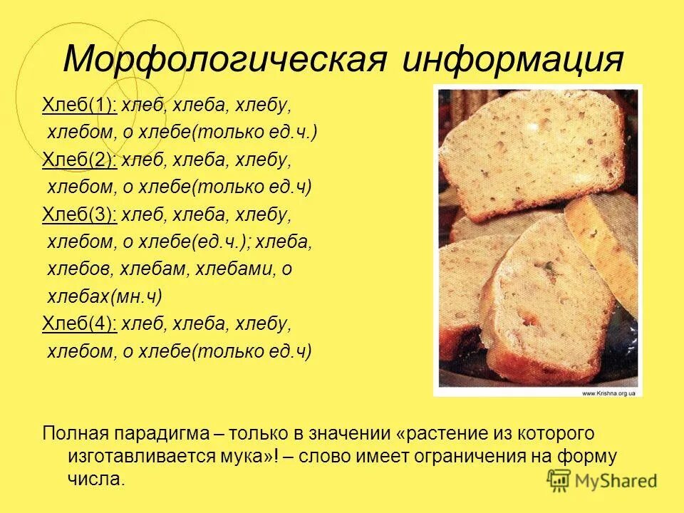3 слова о хлебе