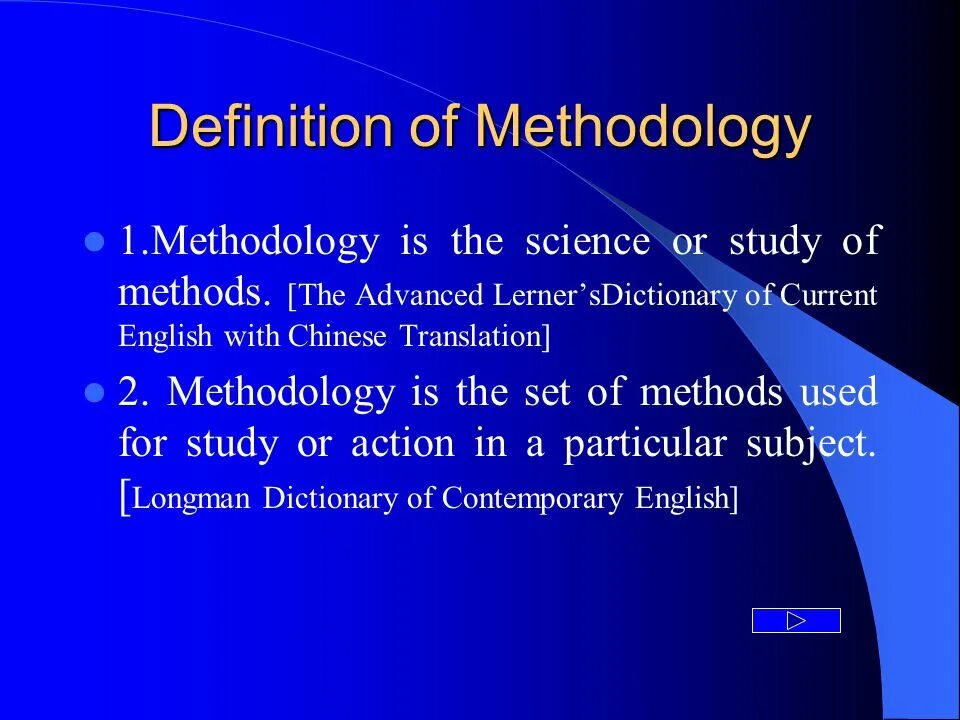 Course definition