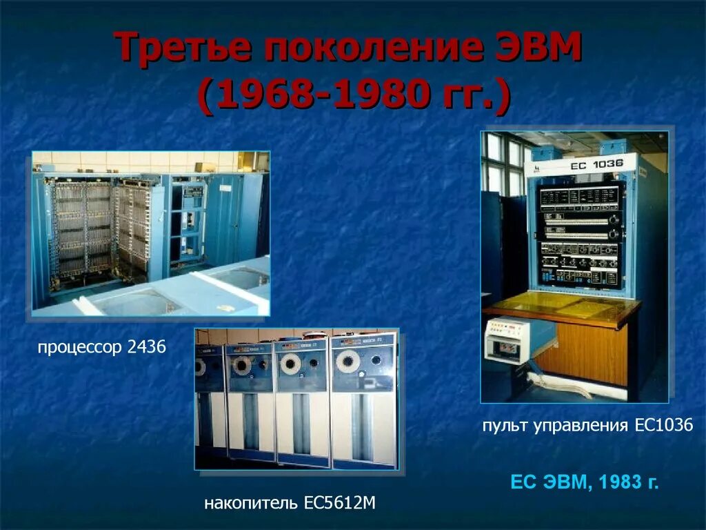 Диски ЭВМ ЕС-1045. Третье поколение ЭВМ (1968-1980 Г.Г.). Пульт управления ЕС-1036. ЕС ЭВМ 1983г..