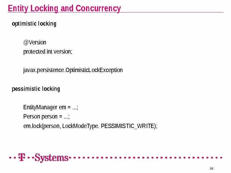 Javax persistence query. Optimistic pessimistic lock. javax.persistence.