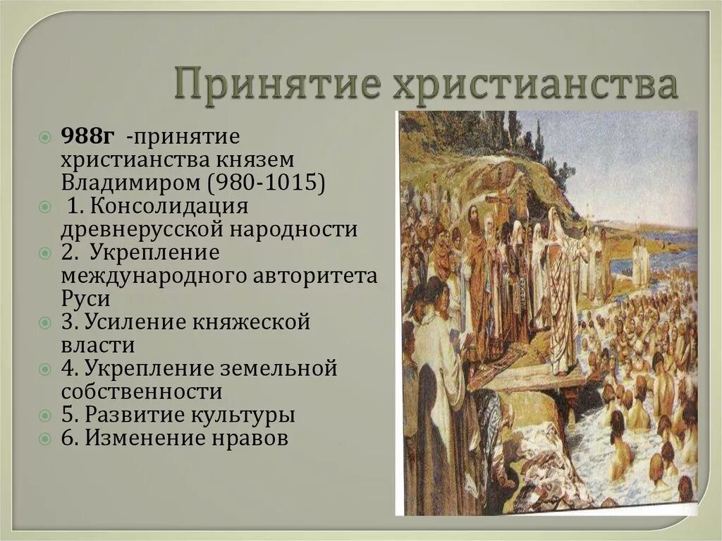 Значение принятия русью христианства примеры. Причины принятия христианства в древней Руси. Причины принятия христианства 988. Принятие христианства натруси.