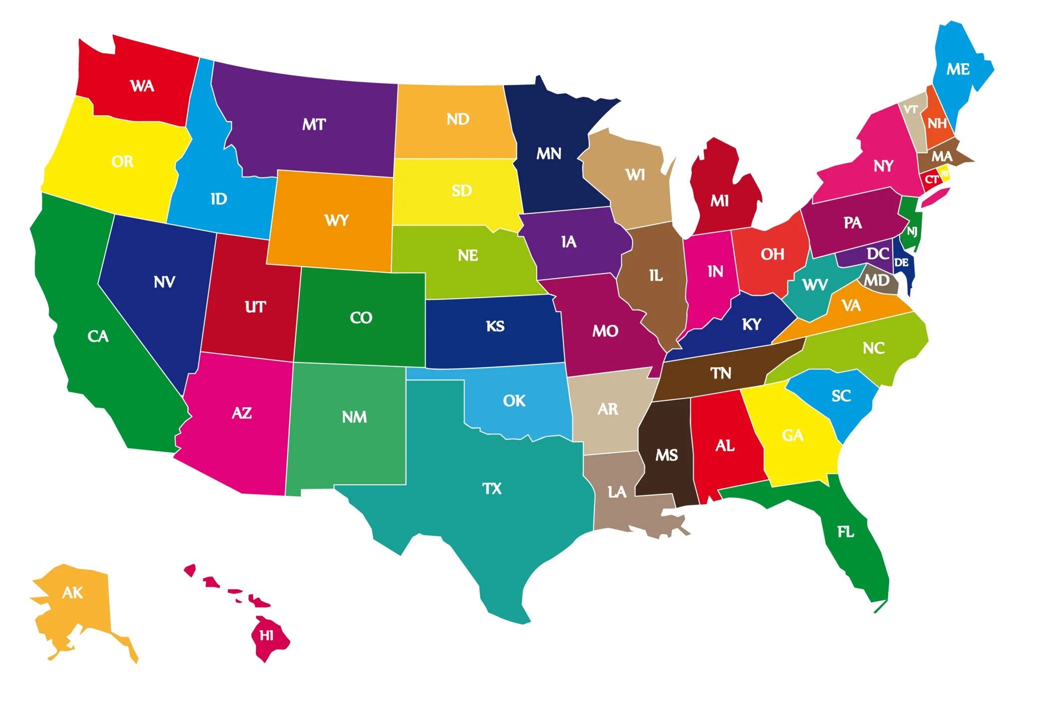 Разноцветные штаты Америки. Штаты США по цветам. Цвета Штатов США. Штаты США прозрачный фон. State coloured