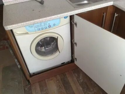Установить стиральную машинку кухне