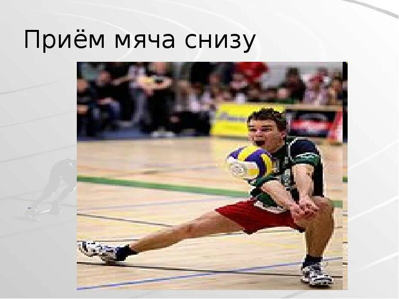 Техника выполнения приема мяча снизу