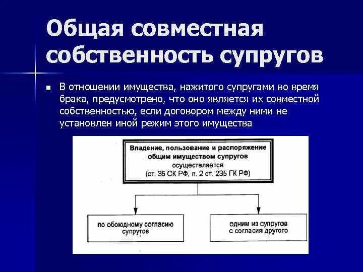 Что относится к имуществу супругов. Право общей совместной собственности супругов. Примеры совместной собственности супругов. Общая совместная собственность супру. Совместная собственность супругов таблица.