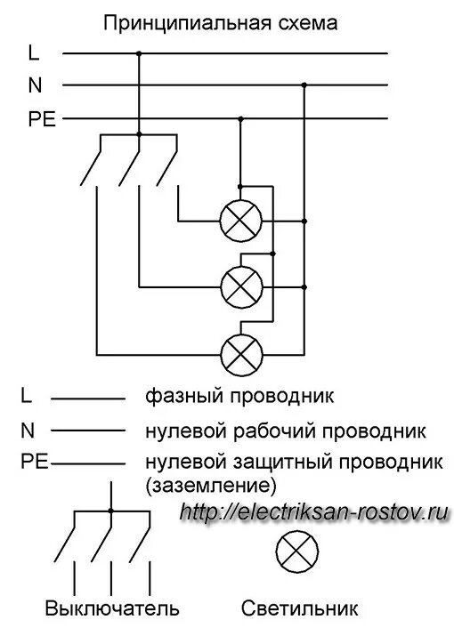 Схема подключения лампочки с тремя выключателями. Схема разводки электропроводки проходных выключателей. Соединения в распаечной коробке схема выключателя. Схема подключения ламп шлейфом. Подключить трехклавишный выключатель схема подключения.