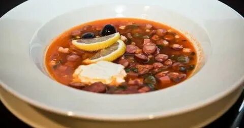 Солянка с оливками