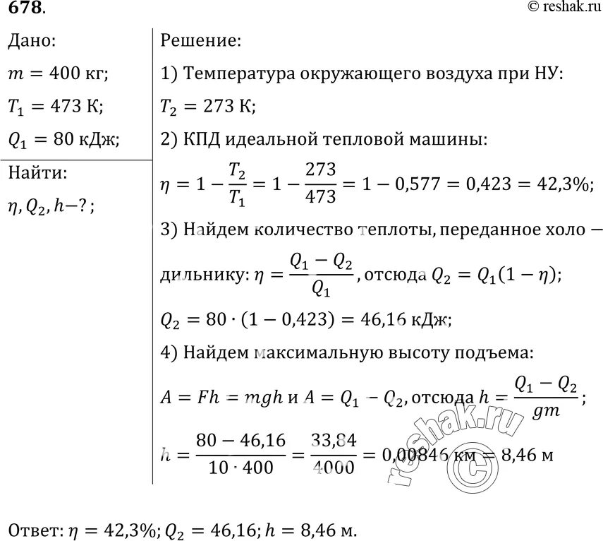 В идеальной машине кпд 30