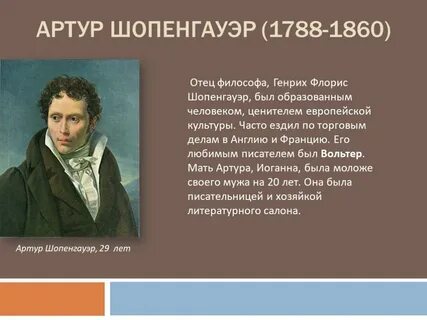 Шопенгауэр биография кратко