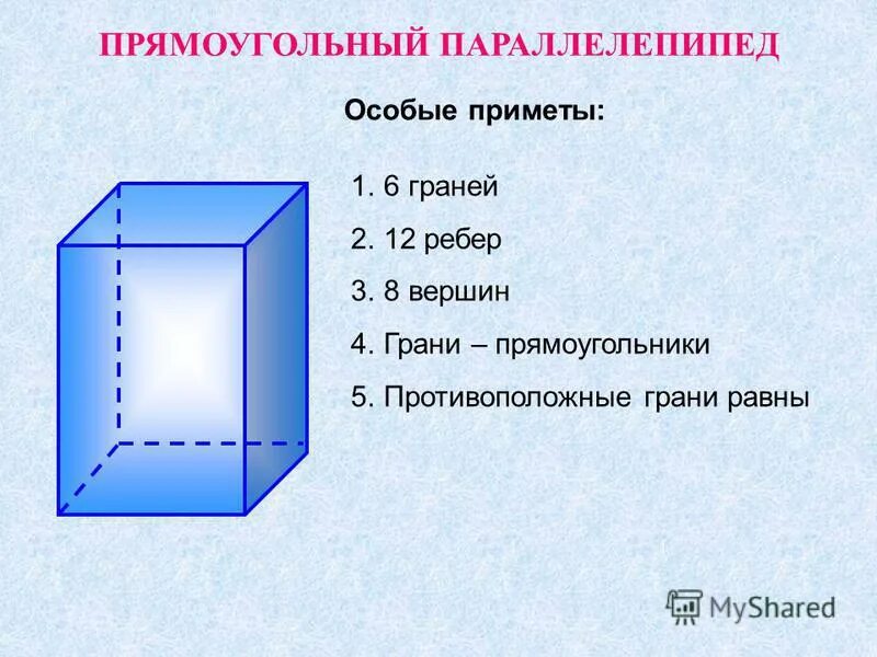 Урок прямоугольный параллелепипед 10