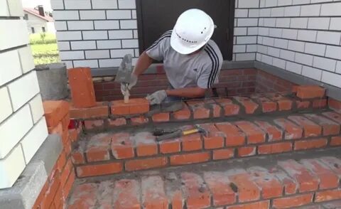 Сделать крыльцо из кирпича своими руками