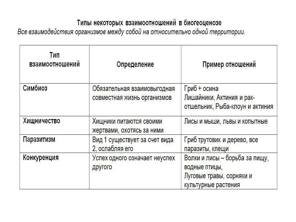 Типы взаимоотношений между организмами таблица с примерами. Типы взаимоотношений организмов схема. Типы взаимодействия между живыми организмами схема. Типы биологических взаимоотношений организмов таблица.
