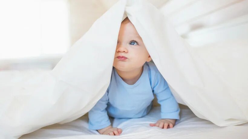 Baby hiding