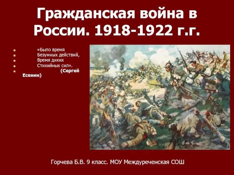 1918 1920 1922. Вооруженные силы в гражданской войне 1917-1922.