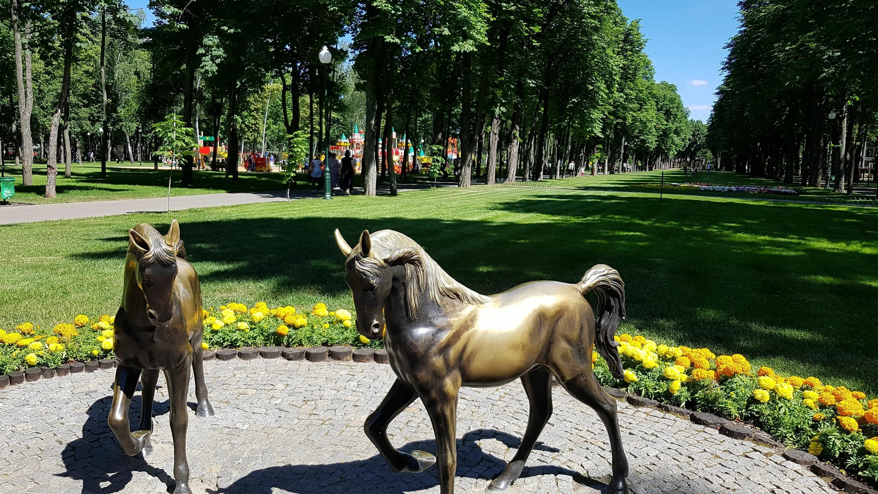 Лошадка в парке. Парк лошади Аксай. Парк лошадей. Сквер кони. Лошади в парке Горького.