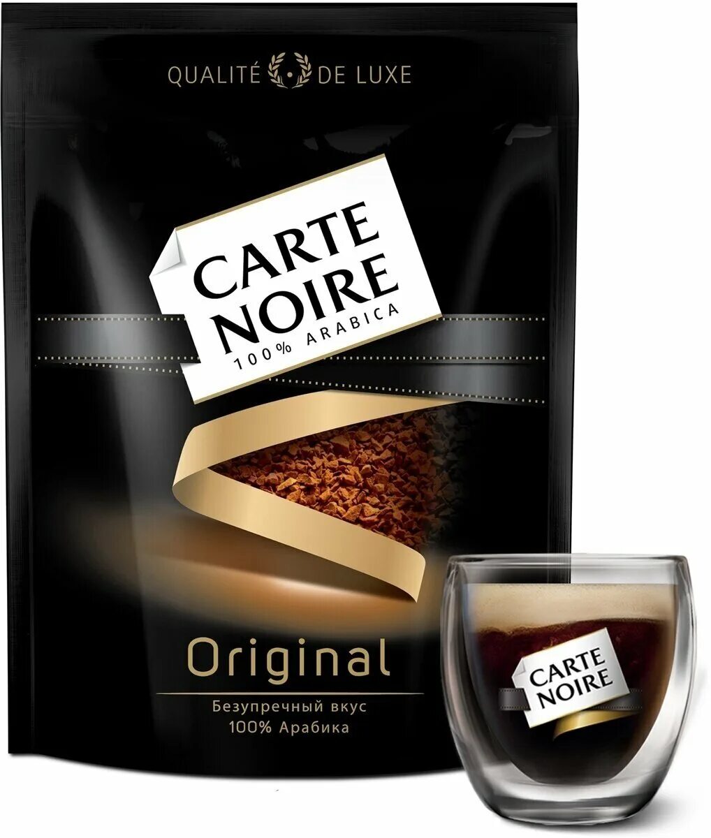 Кофе растворимый Carte Noire Original, пакет, 2 уп. по 150 г - купить в интернет