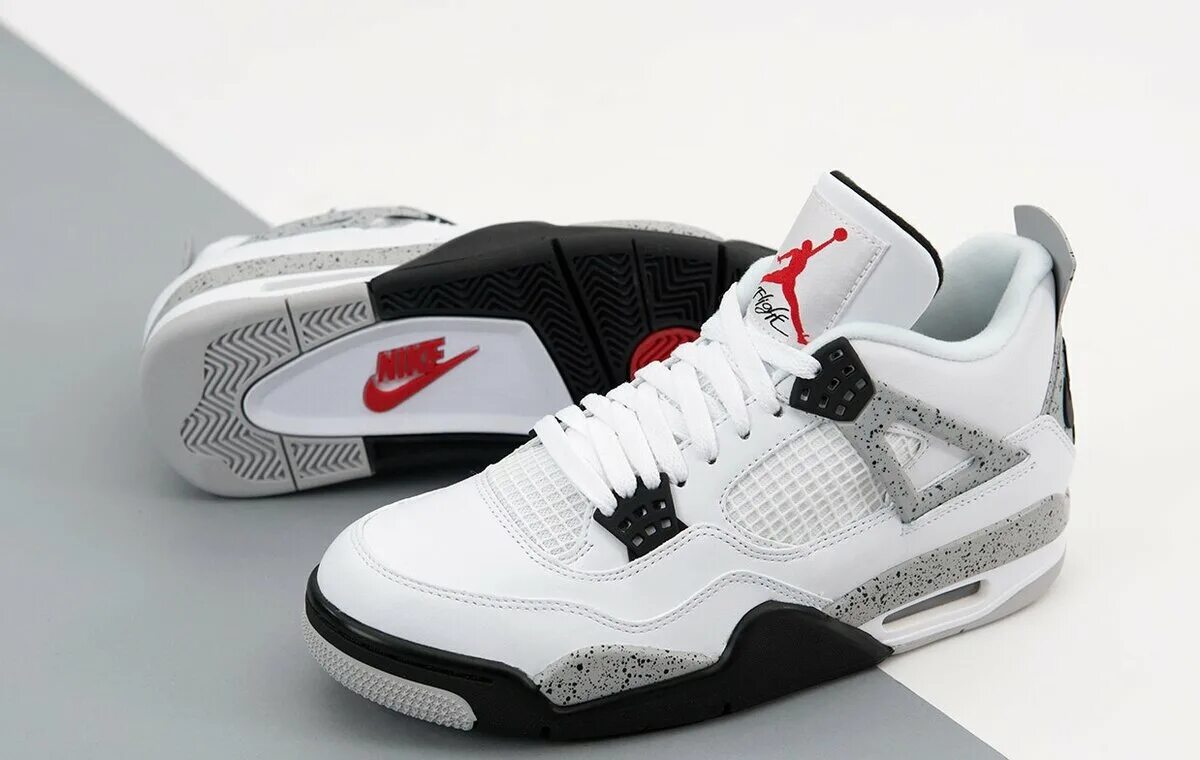 Эйр мод. Джорданы aj4. Jordan 4 Retro White. Aj4 Retro White Cement. Jordan 4 Cement Low.