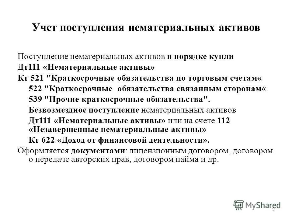 учет нематериальных активов определение