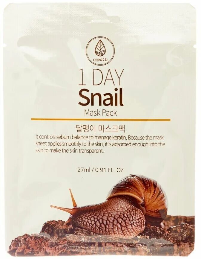 Medb 1 Day Snail Mask Pack тканевая маска для лица с муцином улитки. Medb маска на тканевой основе с экстрактом муцина улитки 1day Snail Mask Pack. Тканевая маска для лица улиточный муцин Molecula Snail Daily Essence Mask, * 23 мл. Маска улитки на голову.