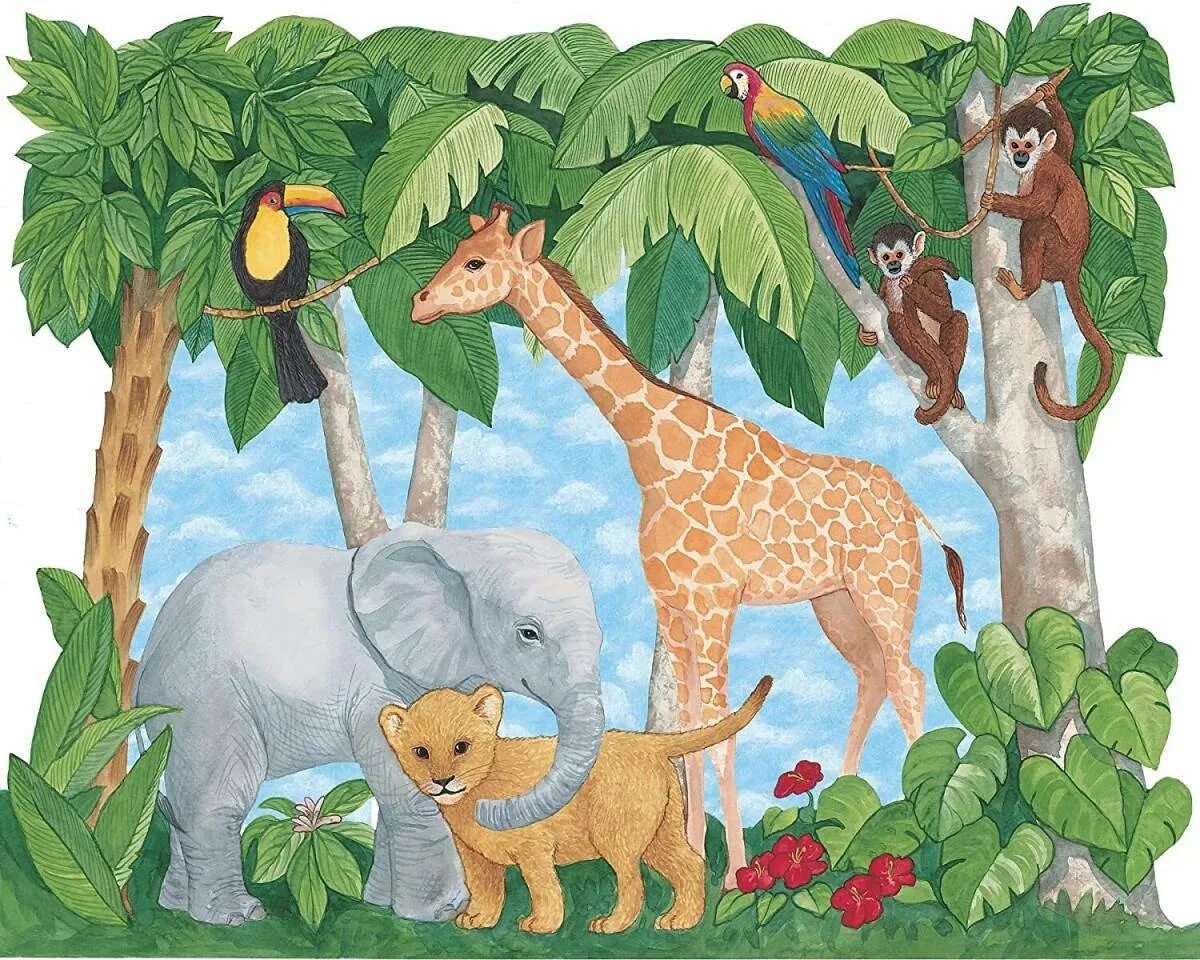 Животные для детей 1 класса. Животные жарких стран. Композиция на тему зоопарк. Путешествие в зоопарк в старшей группе. Животный мир рисунок.