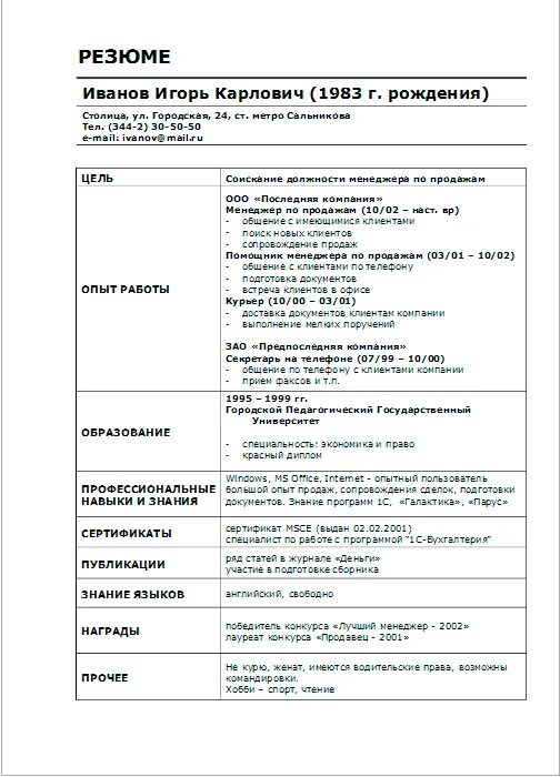 Пример резюме менеджера. Пример резюме менеджера. Пример резюме на работу менеджера по продажам. Шаблон резюме на должность менеджера по продажам. Пример резюме менеджера.