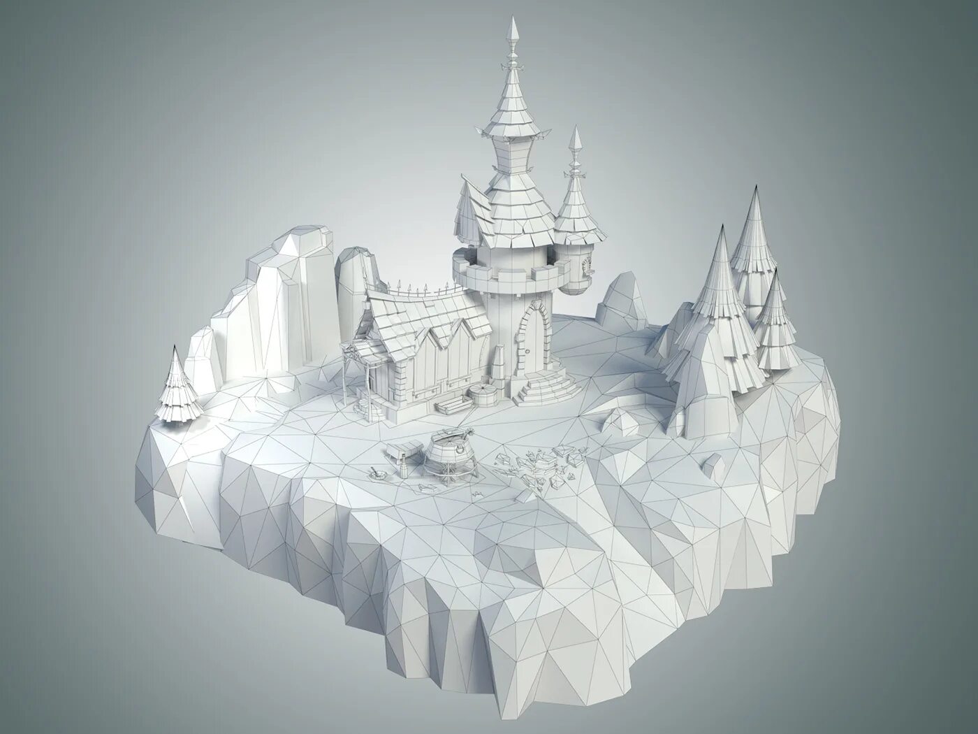 Замок 3 д. Замок Low Poly 3d. Замок в 3d Max. Замок 3ds Max. Low Poly Castle 3d model.