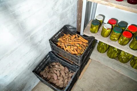 Ящики для хранения овощей в погребе
