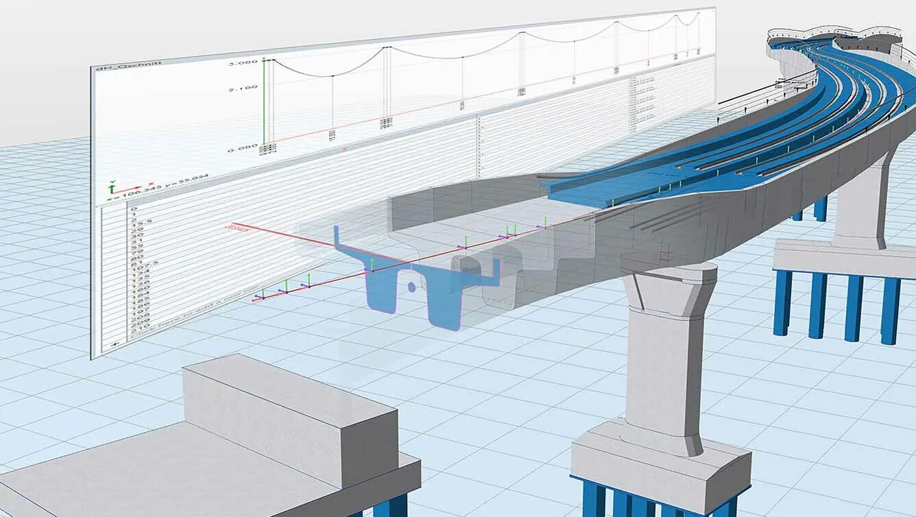 Плавная на правом. BIM модель моста. Allplan Bridge стальной мост. Модель моста Revit. Проектирование ИССО.