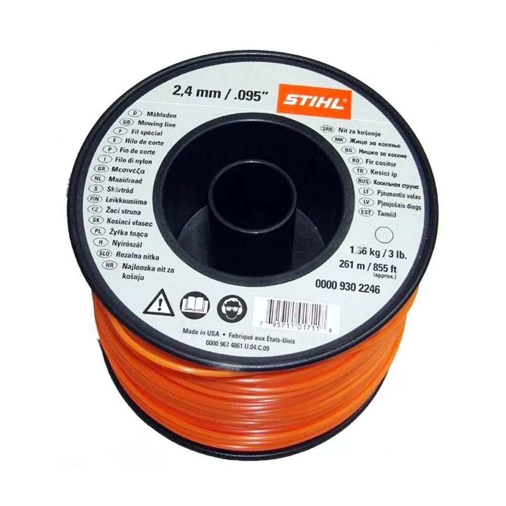 Stihl 4 мм. Леска stihl 2,4 мм. квадрат 253 м.. леска для триммера штиль 2.4 мм. косильная струна stihl 2.4 мм. леска для триммера штиль 2.4 бухта.