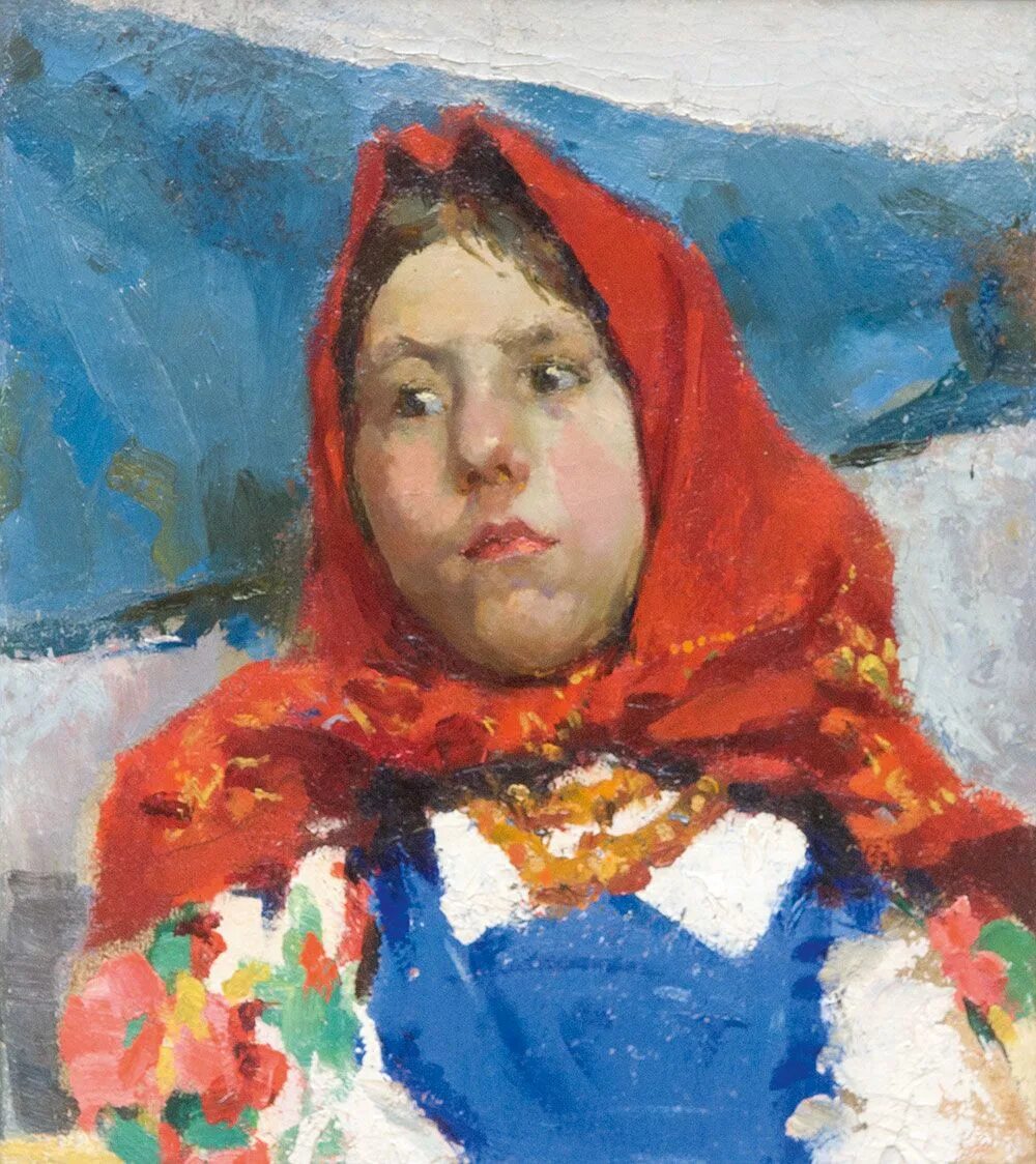 Портрет девочки. Девочка в красном платке. Кузнецов николай дмитриевич (1850-1929). Русские красавицы в платках. Петров-водкин девушка в красном платке.