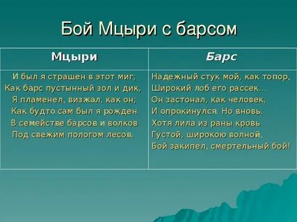 Мцыри анализ