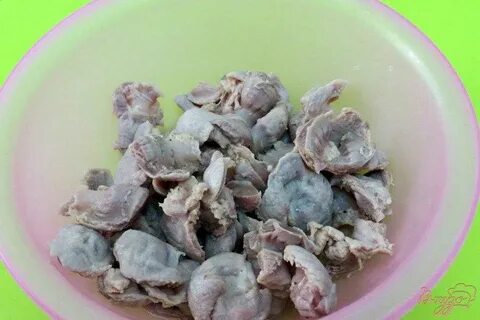 Вареные куриные желудки
