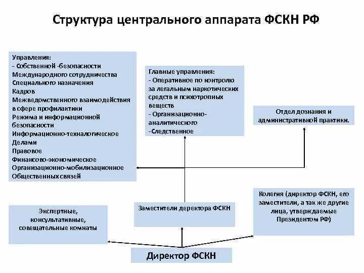 Структура ФСКН России. Структура центрального аппарата. Структура ФСКН России схема. Структура центрального аппарата ФСКН России. Аппарат управления рф