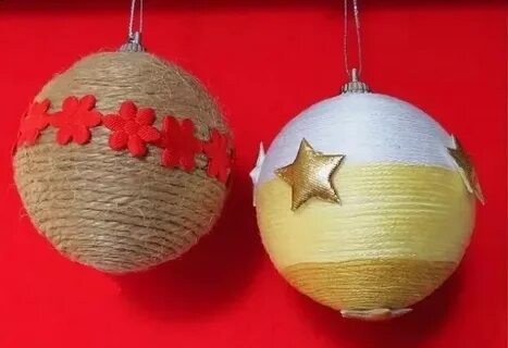 Как завязать нитку на елочной игрушке