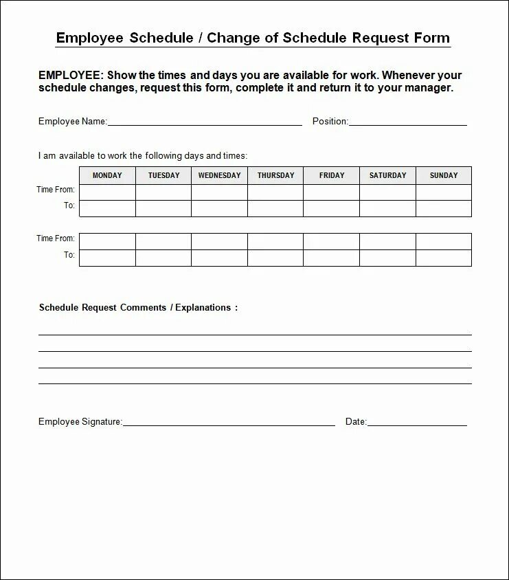 Change format. The work of form. work schedule. schedule changes. work change form документ.