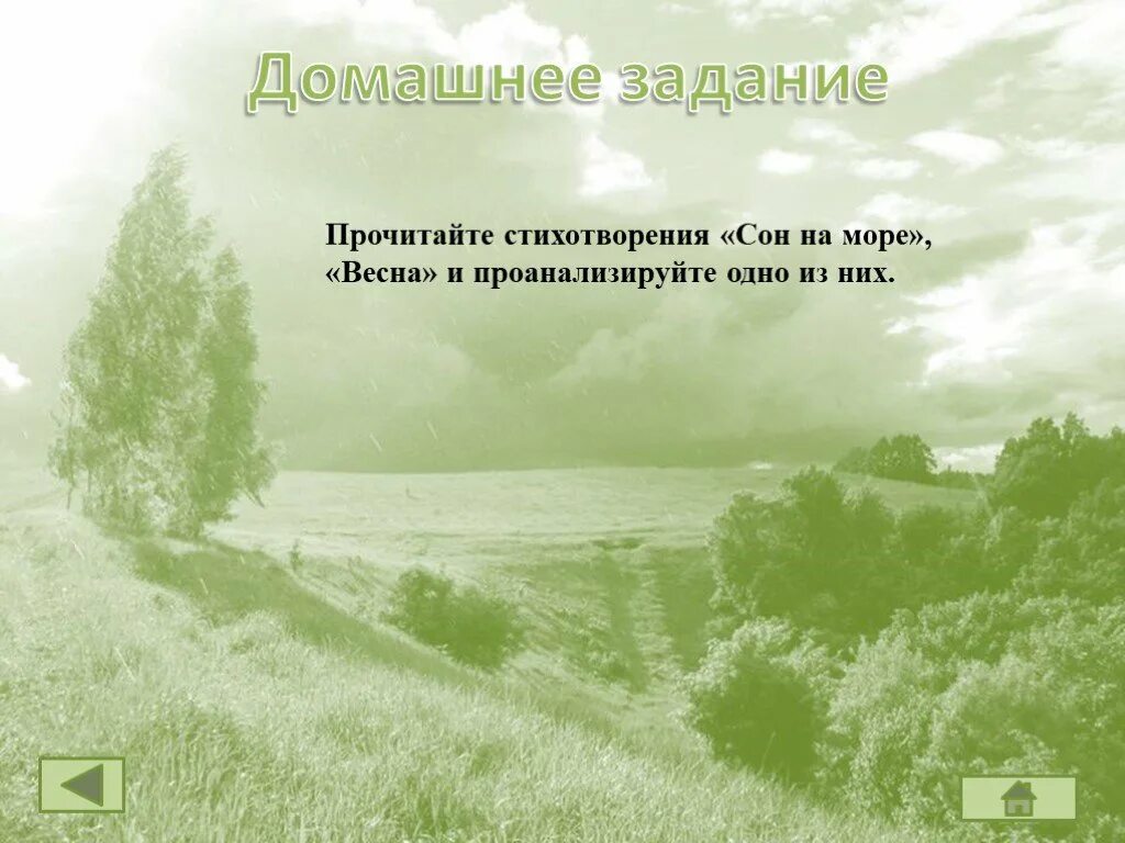 Сравнение в стихотворении сон