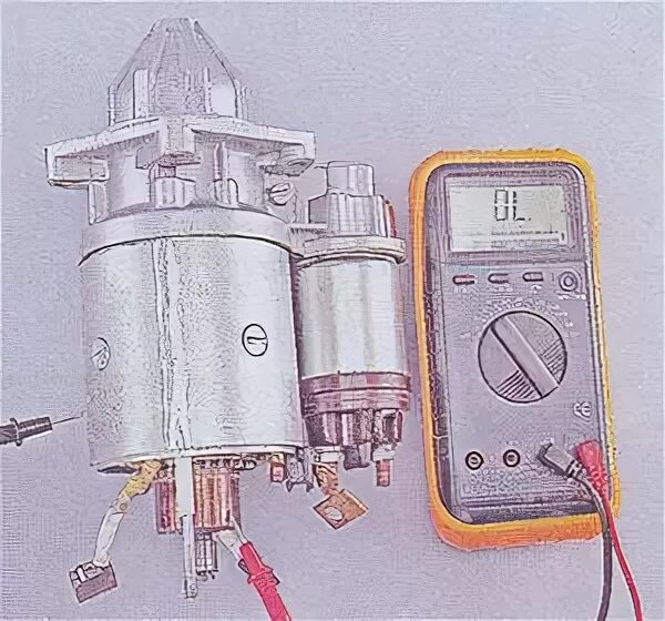 Как проверить стартер ваз 2107. Прозвонить стартер мультиметром. Стартер ВАЗ 2107 прозвонить мультиметром. Сопротивление обмоток стартера ВАЗ 2107. Проверка стартера ВАЗ 2107.