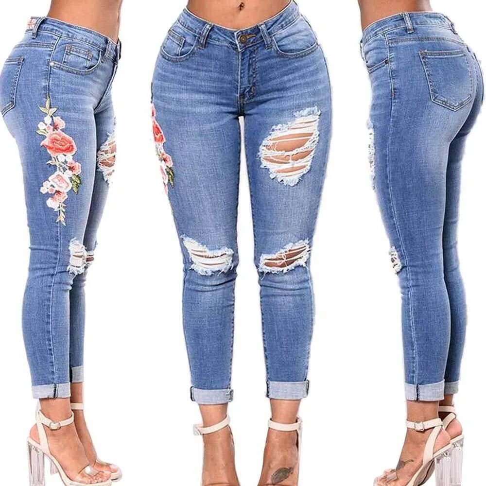 Джинсы женские. Стильные джинсы женские. Джинсы женские модные. Рваные джинсы женские.