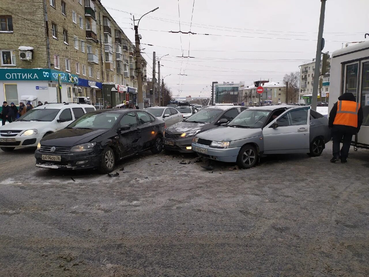 Видео с регистратора аварии